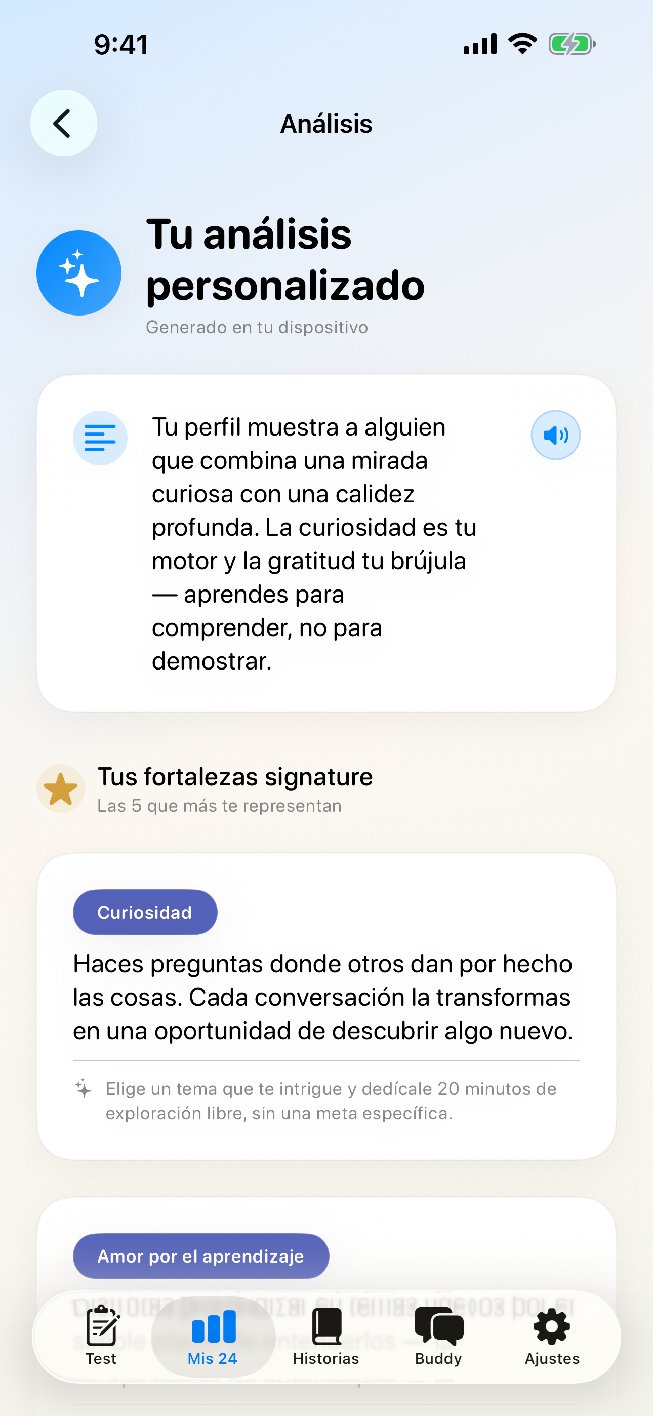 Análisis personalizado